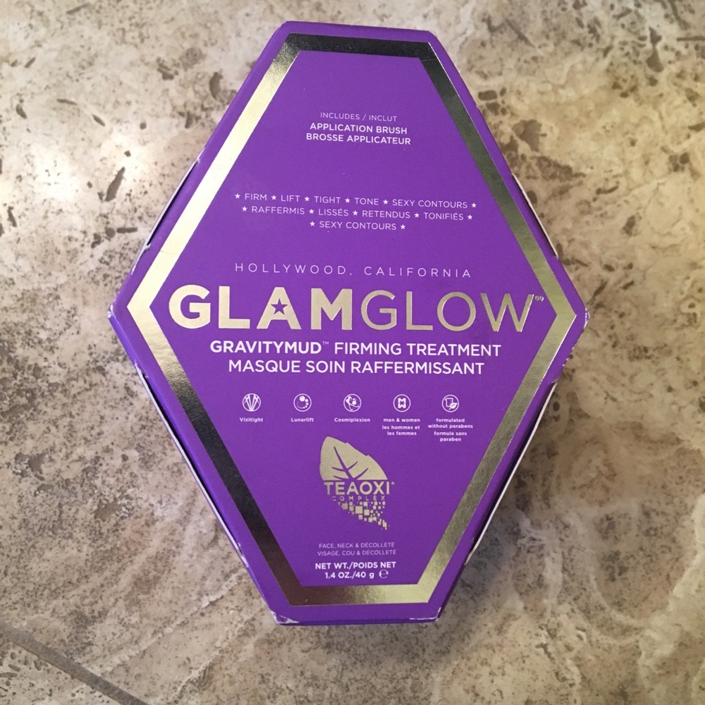 Glam glow gravity mud firming treatment. New!